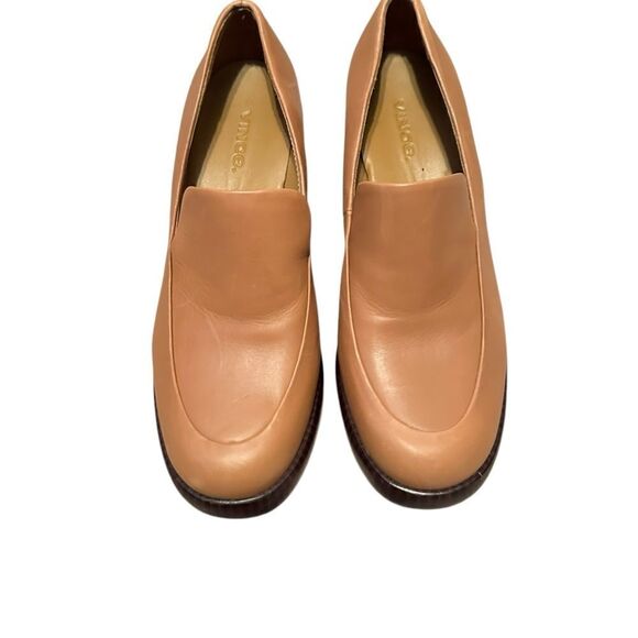 Vince Narissa Tan Leather Platform Loafer Clogs | Size 6.5 - Picture 4 of 11